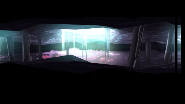 Forest mountain person walking distance free wallpaper for desktop - medium preview image