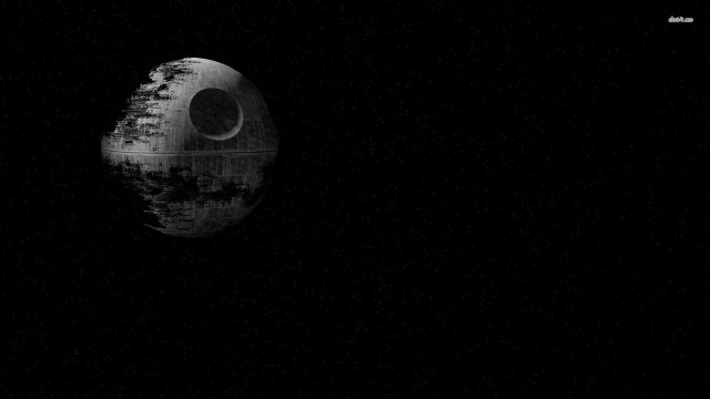 Death star dark sky moon free wallpaper for desktop - medium preview image