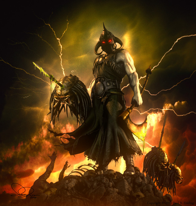 Demonic demon rock sword shoulder free wallpaper for tablet - medium preview image