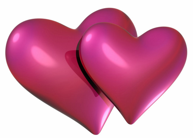 Two pink hearts image png free wallpaper for desktop - medium preview image
