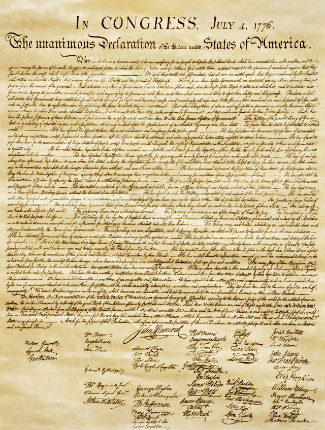 Document handwritten declaration united states free wallpaper for mobile - medium preview image