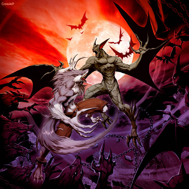 Demonic demon attack red sky free wallpaper for tablet - medium preview image