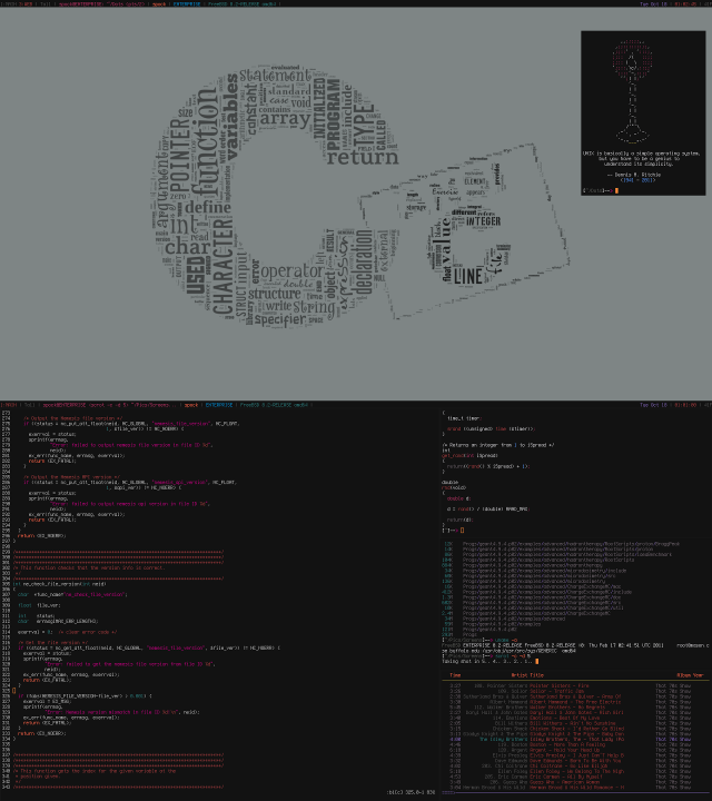 Black white ascii art kimono free wallpaper for tablet - medium preview image