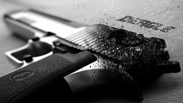 Gun razorblade table knife noir free wallpaper for desktop - medium preview image