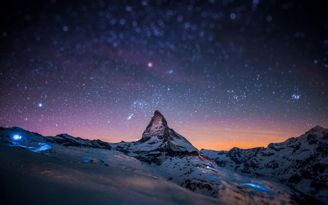Mountain star filled sky stars #3 free wallpaper for desktop - medium preview image