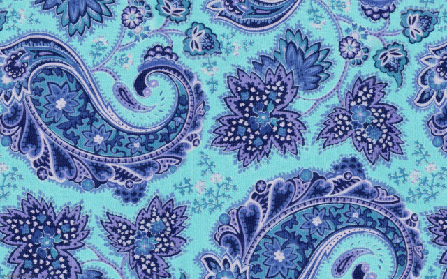 Blue white paisley print fabric free wallpaper for desktop - medium preview image