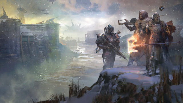 People snow hillside city tall free wallpaper for desktop - medium preview image