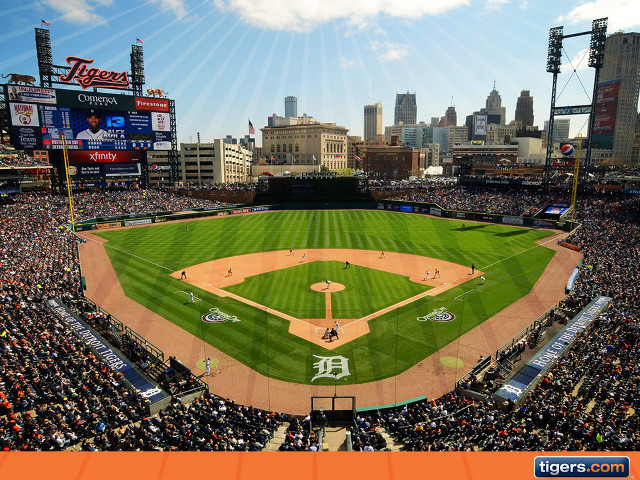 Baseball stadium crowd stands field free wallpaper for desktop - medium preview image