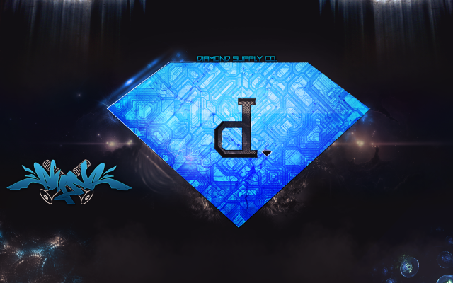 Blue diamond d letter deconstructivism free wallpaper for desktop - medium preview image