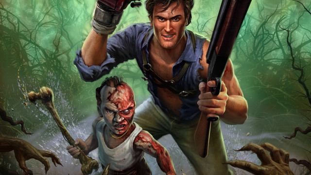 Man zombie knife bloody forest free wallpaper for desktop - medium preview image