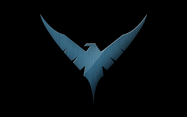 Blue bird logo black background free wallpaper for desktop - medium preview image