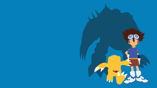 Cartoon boy shadow monster bird free wallpaper for desktop - medium preview image