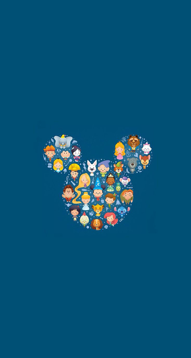 Mickey mouse avatars blue background free wallpaper for mobile - medium preview image