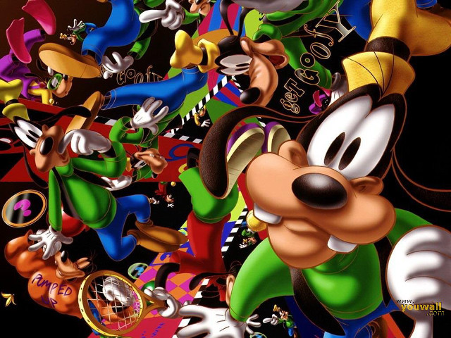 Cartoon group goofy faces friends free wallpaper for desktop - medium preview image