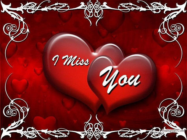 Two hearts i miss you free wallpaper for desktop - medium preview image