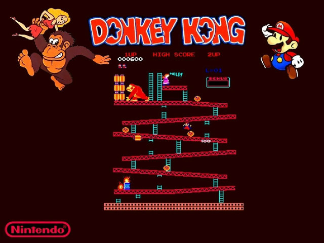 Donkey kong mario running game free wallpaper for desktop - medium preview image