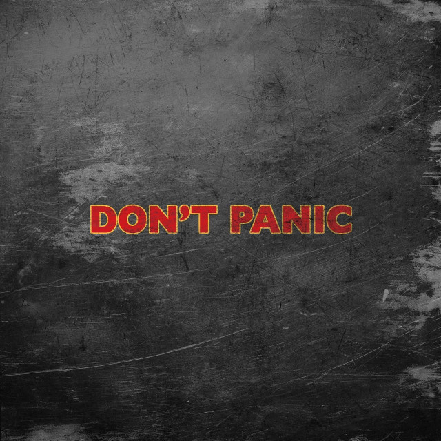 Black red wall dont panic free wallpaper for tablet - medium preview image