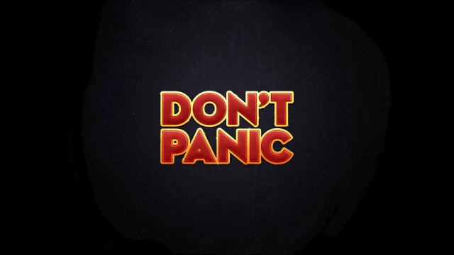 Dont panic dark background red free wallpaper for desktop - medium preview image