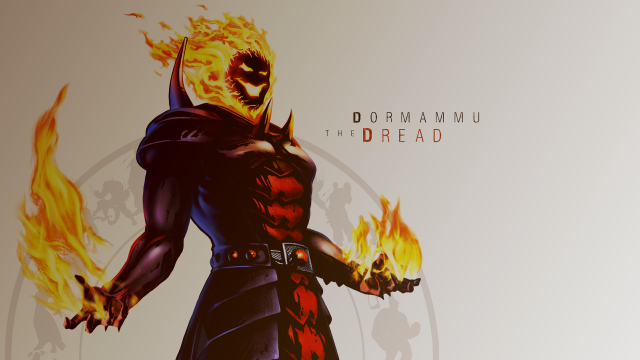 Man sword demon mask flamed free wallpaper for desktop - medium preview image