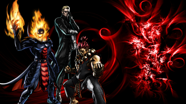 Anime characters red black background #2 free wallpaper for desktop - medium preview image