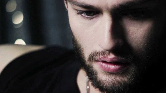 Bearded man black shirt serious #2 free wallpaper for desktop - medium preview image