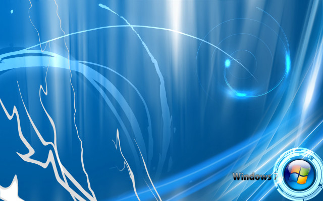 Blue abstract background white bird #2 free wallpaper for desktop - medium preview image