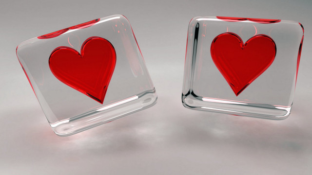 Glass blocks heart tabletop white free wallpaper for desktop - medium preview image