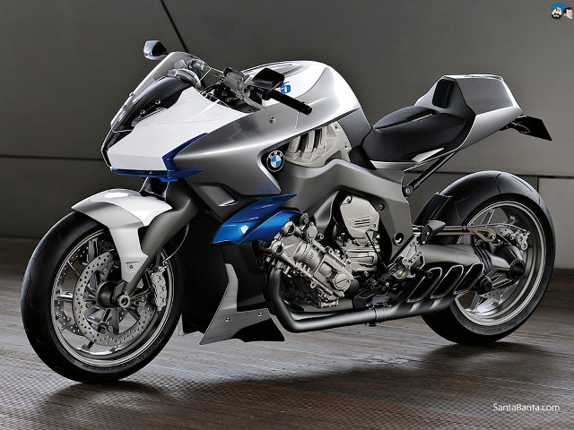 Silver blue motorcycle parked wooden free wallpaper for desktop - medium preview image