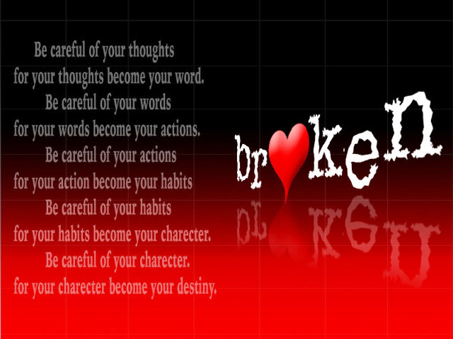 Red black broken heart broken free wallpaper for desktop - medium preview image