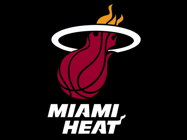 Miami heat logo red basketball free wallpaper for desktop - medium preview image