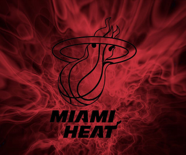 Miami heat logo red background #2 free wallpaper for desktop - medium preview image