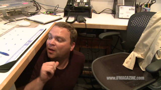 Man surprised desk phone laptop free wallpaper for desktop - medium preview image