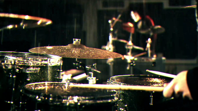 Drummer dark room microphone light free wallpaper for desktop - medium preview image