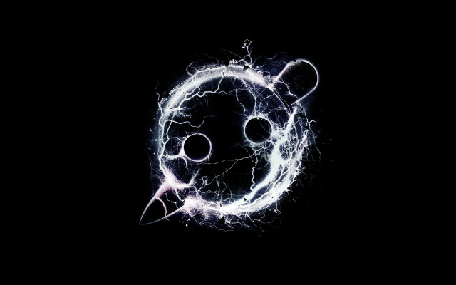 Circular object wires black background free wallpaper for desktop - medium preview image