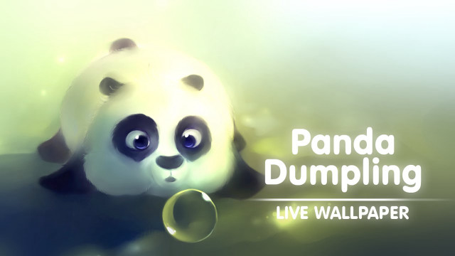 Panda sitting bubbles mouth dumping free wallpaper for desktop - medium preview image