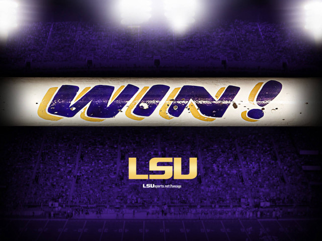 Purple yellow lsu football stadium free wallpaper for desktop - medium preview image