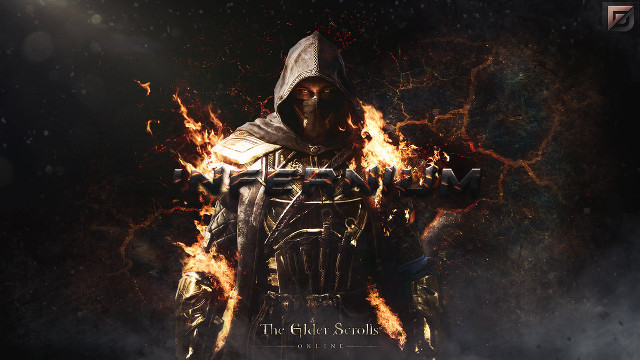 Man suit flames face sword free wallpaper for desktop - medium preview image