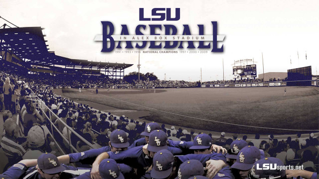 Lsu baseball team huddle stadium free wallpaper for desktop - medium preview image