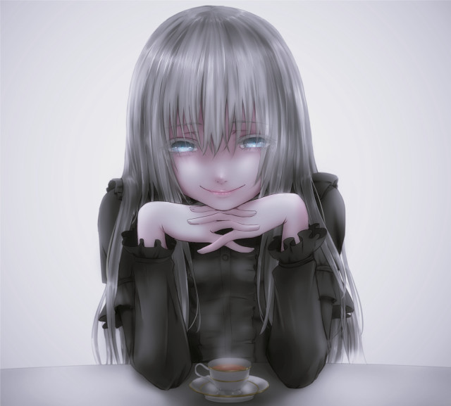 Girl long hair sitting floor free wallpaper for tablet - medium preview image