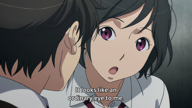 Anime couple ordinary eye caption free wallpaper for desktop - medium preview image