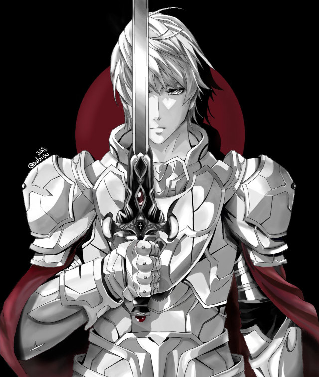 Man armor sword red circle free wallpaper for mobile - medium preview image