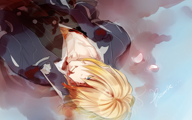 Blonde woman black suit laying free wallpaper for desktop - medium preview image