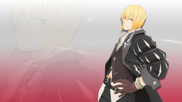 Man black jacket red background free wallpaper for desktop - medium preview image