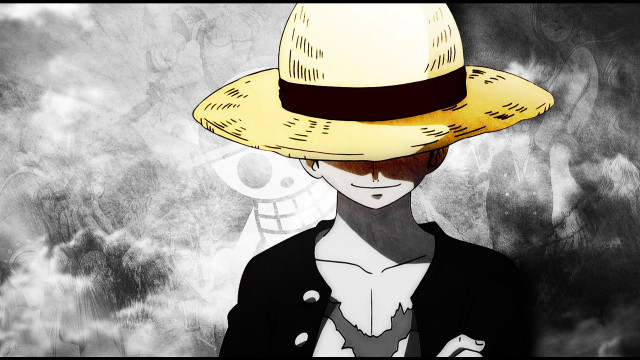 Man hat skull blackwhite yellow free wallpaper for desktop - medium preview image