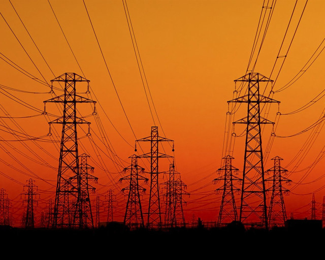 Sunset power lines red sky #5 free wallpaper for desktop - medium preview image