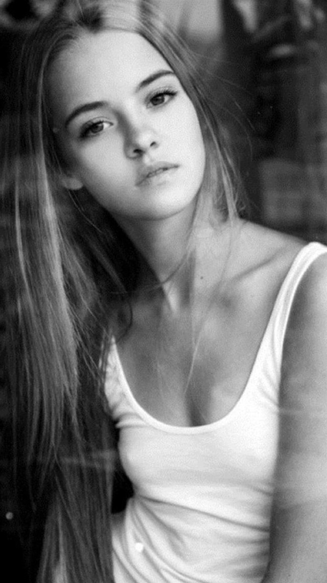 Woman long hair sitting posing #2 free wallpaper for mobile - medium preview image