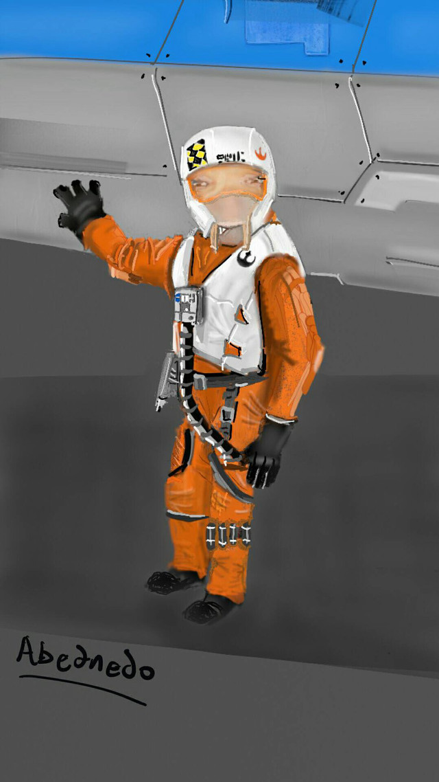 Man orange space suit shuttle free wallpaper for mobile - medium preview image