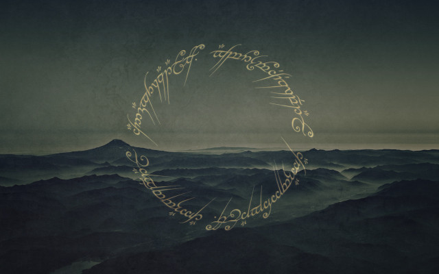 Circle writing mountain top sky free wallpaper for desktop - medium preview image
