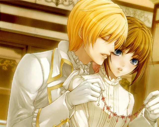 Anime couple hugging room clock free wallpaper for desktop - medium preview image