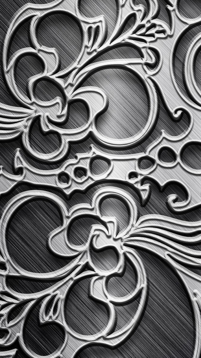 Metal plate design flower side free wallpaper for mobile - medium preview image